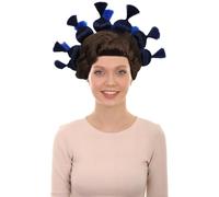 HPO Adult Women's Dramatic Elegant Updo Bun Wig, Flame-Retardant - Brown