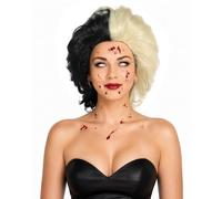 HPO Adult Women's Evil Madame Wig - Dark Dramatic and Premium Breathable Capless Cap, Halloween, Cosplay, Theater & Parties