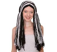 HPO Adult Women's Long Two-Toned Rag Doll style Wig, Standard Cap, Flame-retardant Synthetic Fiber