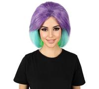 HPO Adult Women's Multicolor Drag Queen Bouffant Hairpiece - Voluminous Cosplay Wig with Flame-Retardant Synthetic Fiber for Parties