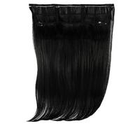 HPO Adult Women's Straight Dark Black High Heat Clip-In Synthetic Extension (16 in) ST-002