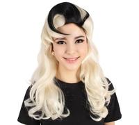 HPO Adult Women's White French Royal Style Wig | Queen Cosplay Look | Flame-Resistant Synthetic Costume Fiber | Capless Fit