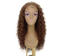 HPO Asia Curly Hair 30 in Long 5x5 Wig, Heat Resistant Fibers, Multiple Shades of Natural & Blended Colors