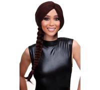 HPO Brown Witch Wig with Long Braids Costume - Mystical Fantasy & Halloween Cosplay Wig - Enchanting Character Hair for Themed Parties & Stage Events