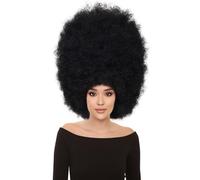 HPO Fabulous and Fun Women’s Super Size Afro Black Wigs, Big, Bold, and Ready to Party Flame-retardant Synthetic Fiber