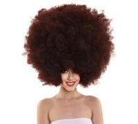 HPO Fabulous and Fun Women’s Super Size Afro Wigs, Big, Bold, and Ready to Party Flame-retardant Fiber- Brown