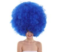 HPO Fabulous and Fun Women’s Super Size Afro Wigs, Big, Bold, and Ready to Party Flame-retardant Fiber- Blue