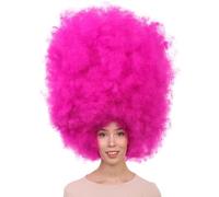 HPO Fabulous and Fun Women’s Super Size Afro Wigs, Big, Bold, and Ready to Party Flame-retardant Fiber- Purple