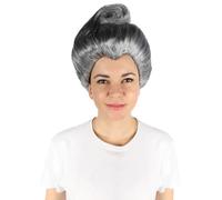 HPO Fantasy Fairy Godmother Wig for Women Cosplay Accessory, Breathable Capless, Flame-Retardant Fiber, Dark Grey