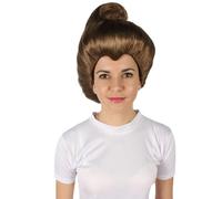 HPO Fantasy Fairy Godmother Wig for Women Cosplay Accessory, Breathable Capless, Flame-Retardant Fiber, Brown