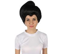 HPO Fantasy Fairy Godmother Wig for Women Cosplay Accessory, Breathable Capless, Flame-Retardant Fiber, Black