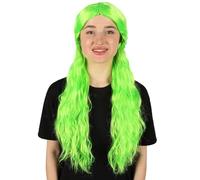 HPO Gilded Goddess Cosplay Wigs Long Women's Halloween Wig - Flame-Retardant - Light Green