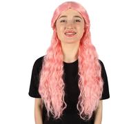 HPO Gilded Goddess Cosplay Wigs Long Women's Halloween Wig - Flame-Retardant - Pink