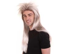 HPO HALLOWEEN PARTY ONLINE 70's Disco Men's Wig - Mix Brown with Blonde Retro Style - Breathable Capless Cap - Perfect for Halloween, Costume Events, and Themed Dance Parties