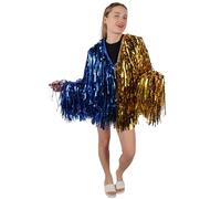 HPO HALLOWEEN PARTY ONLINE Adult Unisex Tinsel Foil Jacket - Multicolour Carnival Costume with Two-Tone Shine for Halloween, Cosplay, Fancy Dress & Theme Events - Small