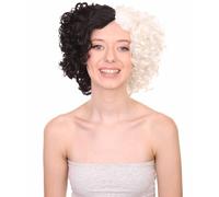 HPO HALLOWEEN PARTY ONLINE Cruel Ella Fashion Designer | Black and White Classic Character Wig | Premium Halloween Wig