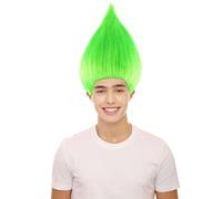 HPO HALLOWEEN PARTY ONLINE Unisex s Troll Wigs Collections | Costume Wig for Men and Women | Halloween Colorful 80s Wigs | Trolls TV Movie Cosplay Costume Accessories - Neon Green