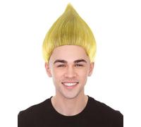 HPO HALLOWEEN PARTY ONLINE Unisex s Troll Wigs Collections | Costume Wig for Men and Women | Halloween Colorful 80s Wigs | Trolls TV Movie Cosplay Costume Accessories - Gold