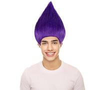 HPO HALLOWEEN PARTY ONLINE Unisex s Troll Wigs Collections | Costume Wig for Men and Women | Halloween Colorful 80s Wigs | Trolls TV Movie Cosplay Costume Accessories - Purple
