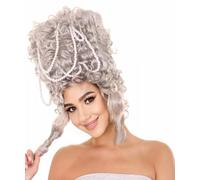 HPO HALLOWEEN PARTY ONLINE Women's Baroque French Venetian Marie Antoinette Queen Grey Wig