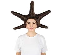 HPO HALLOWEEN PARTY ONLINE Women's Dramatic Star Shaped Drag Wig - Synthetic Fiber Halloween Wigs | Adult TV Movie Cosplay Hair for Party - Brown