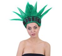 HPO HALLOWEEN PARTY ONLINE Women's Embrace the Statue of Liberty Style Wig | Flame-Retardant Wigs for - Green