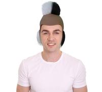 HPO Men’s Guy Mohawk Wig - Edgy, and Comfortable Design - Adult Flame-Retardant Wig for Halloween Cosplay, and Themed Parties - Black & White Part