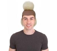 HPO Men’s Guy Mohawk Wig - Edgy, and Comfortable Design - Adult Flame-Retardant Wig for Halloween Cosplay, and Themed Parties - Blonde