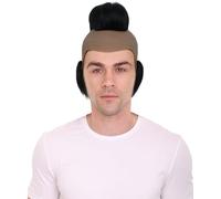 HPO Men’s Guy Mohawk Wig - Edgy, and Comfortable Design - Adult Flame-Retardant Wig for Halloween Cosplay, and Themed Parties - Black