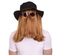 HPO Men’s Short Dapper Creature Wig - Adjustable Lining with Soft Fiber Costumes for Halloween Cosplay and Costume Party - Flame-Retardant Perfect for Gift, Brown
