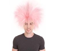 HPO Men's 80s Rock Wig Retro Style in Halloween - Flame-Retardant Wig - Light Pink