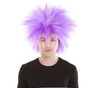 HPO Men's 80s Rock Wig Retro Style in Halloween - Flame-Retardant Wig - Lilac