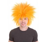 HPO Men's 80s Rock Wig Retro Style in Halloween - Flame-Retardant Wig - Orange
