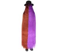 HPO Men's and Women's Playboy Wig Collection by Dapper Creature 66-Inch Extra Long Styles Wig, Brown & Purple