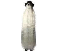 HPO Men's and Women's Playboy Wig Collection by Dapper Creature 66-Inch Extra Long Styles Wig, White