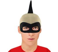 HPO Men's Animated Movie Family Superhero Wig with Mask Set | Adult Halloween Cosplay Party Wigs for Men | Breathable with Flame-retardant - Black