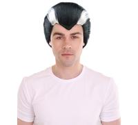 HPO Men's Dracula Vampire Wig | Ideal Cosplay Wigs for Halloween Tv Movie Character | Premium Breathable Capless Cap