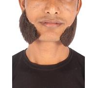 HPO Men's Human Hair Mutton Chops Side Burns Beard Cosplay Facial Hair, Light Black