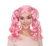 HPO Pink Dolly Pigtail Wigs Collection - Fibers Cosplay Wig for Halloween,Parties and Cosplay- Wear It Pink !! - Light Pink