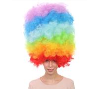 HPO Rainbow Pride Afro Fabulous and Fun Super Size Afro Wigs, Big, Bold, and Ready to Party LGBTQ Festival- Rainbow