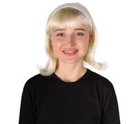 HPO Retro Straight Blonde Wig with Shoulder Length and White Headband