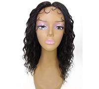 HPO Sakina Wavy Layered 18 in Long T Part Lace Front Wig, Heat Stylable Human Hair, 5+ Shades of Natural, Dip Dyed, & Blended Colors