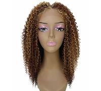 HPO Serenity Curly Ringlet 22 in Long Lace Front Wig, Heat Resistant Fibers, 20+ Shades of Natural, Dip Dyed, & Blended Colors