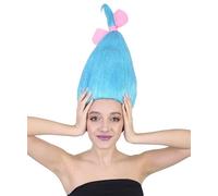 HPO Tall Blue Dwarf Wig, Unisex s Breathable Cap Flame-Retardant Fiber