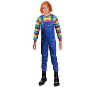 HPO Teen Evil Doll Multiple Costume - Creepy Ragged Dress with Doll Makeup Accessories | Scary Halloween Outfit for Roleplay, Spooky Cosplay & Themed Party Events - 4 Y