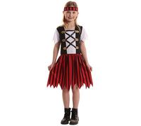 HPO Teen Nautical Mate Costume - Seafaring Outfit with Dress & Belt | Festival Outfits for Halloween Fun, Cosplay Adventures & Stage Productions - 7-8 Y