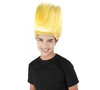 HPO Unisex Adult Straight Troll Wigs Collections | Costume Wig for Men and Women | Halloween Colorful 80s Wig | Trolls TV Movie Cosplay Costume Accessories - Light Yellow