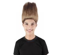 HPO Unisex Adult Straight Troll Wigs Collections | Costume Wig for Men and Women | Halloween Colorful 80s Wig | Trolls TV Movie Cosplay Costume Accessories - Light Brown