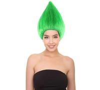 HPO Unisex Straight Troll Wig for Adult - Halloween Party Wig for Men and Women - Ideal Trolls Cosplay Wigs for Themed Party - Green