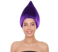HPO Unisex Straight Troll Wig for Adult - Halloween Party Wig for Men and Women - Ideal Trolls Cosplay Wigs for Themed Party - Purple